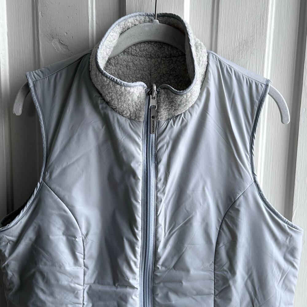 Smartwool Anchor Line Reversible Sherpa Vest Gray - Picture 9 of 12